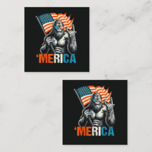 Bigfoot Amerika Rock Amerikaanse Vlag Notitiekaartje