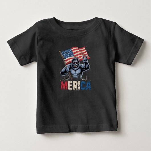 Bigfoot Amerika Rock Amerikaanse Vlag Patriottisch (Voorkant)