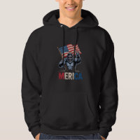 Bigfoot Amerika Rock Amerikaanse Vlag Patriottisch
