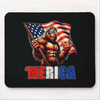 Bigfoot Amerika rock Amerikaanse vlag patriottisch Muismat