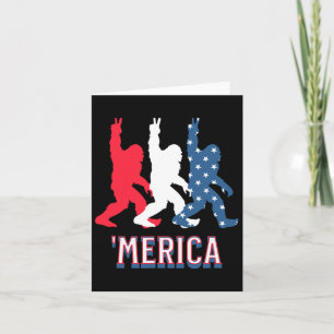 Bigfoot Amerika Rood Wit Blauw Vredesteken 4e van Kaart