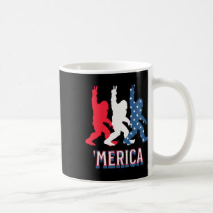 Bigfoot Amerika Rood Wit Blauw Vredesteken 4e van Koffiemok