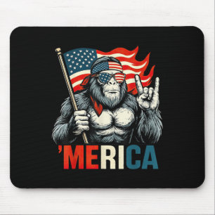 Bigfoot Amerika Rots Amerikaanse Vlag Patriottisch Muismat