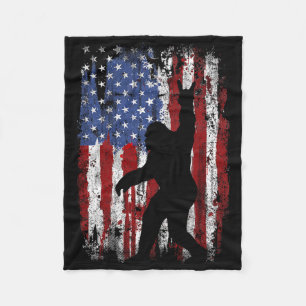 Bigfoot Amerikaanse Vlag 4 juli Patriottisch 1  Fleece Deken