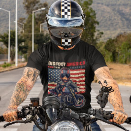 Bigfoot Amerikaanse vlag 4 juli vieringen T-shirt