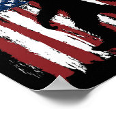 Bigfoot Amerikaanse vlag grappig 4 juli Patriottis Poster (Hoek)