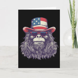 Bigfoot Amerikaanse Vlag Hoed 4 juli Patriottische Kaart