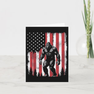 Bigfoot Amerikaanse vlag Patriottisch 4 juli Kaart