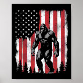 Bigfoot Amerikaanse vlag Patriottisch 4 juli Poster (Voorkant)