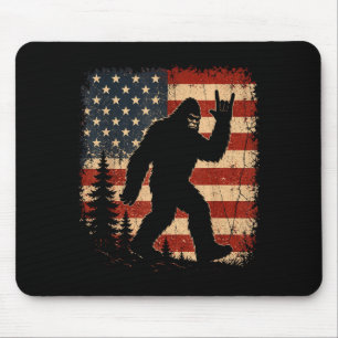 Bigfoot amerikaanse vlag patriottische sasquatch r muismat