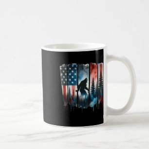 Bigfoot Amerikaanse vlag Sasquatch Patriottische 4 Koffiemok