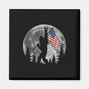 Bigfoot Amerikaanse Vlag Sasquatch Patriottische 4 Magneet