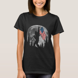 Bigfoot Amerikaanse vlag Sasquatch Patriottische 4 T-shirt