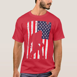 Bigfoot  Amerikaanse vlag T-shirt