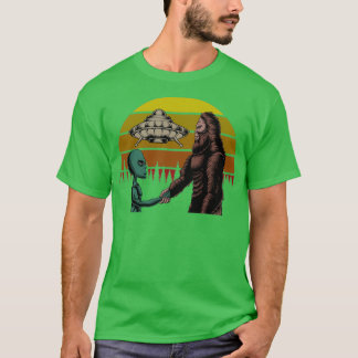Bigfoot and Alien Conspiracy Bigfoot Sasquatch T-shirt
