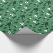 Bigfoot and Jackalope in de Bossen Pattern Dark Gr Cadeaupapier (Hoek)