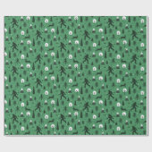 Bigfoot and Jackalope in de Bossen Pattern Dark Gr Cadeaupapier (Vlak)