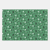 Bigfoot and Jackalope in de Bossen Pattern Dark Gr Inpakpapier Vel (Voorkant 2)
