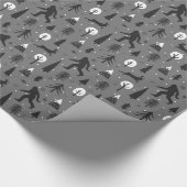 Bigfoot and Jackalope in the Bossen Pattern Grey Cadeaupapier (Hoek)