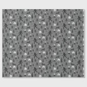 Bigfoot and Jackalope in the Bossen Pattern Grey Cadeaupapier (Vlak)