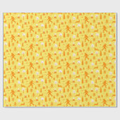 Bigfoot and Jackalope in the Bossen Pattern YelOrg Cadeaupapier (Vlak)