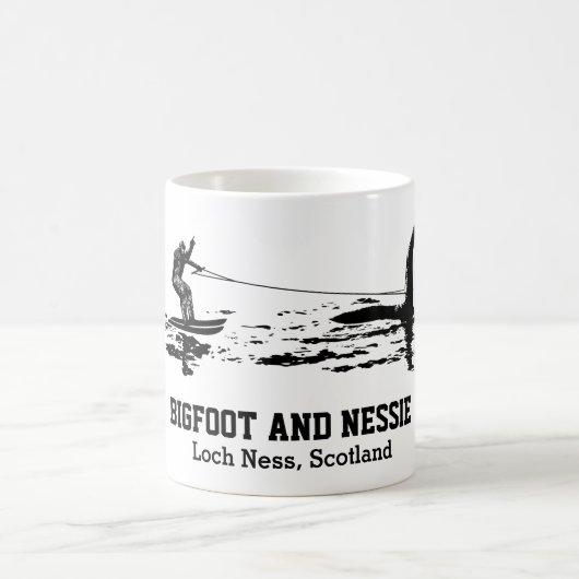 Bigfoot and Nessie Loch Ness Personalized Text Mok (Center)