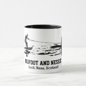 Bigfoot and Nessie Loch Ness Personalized Text Mok (Midden)
