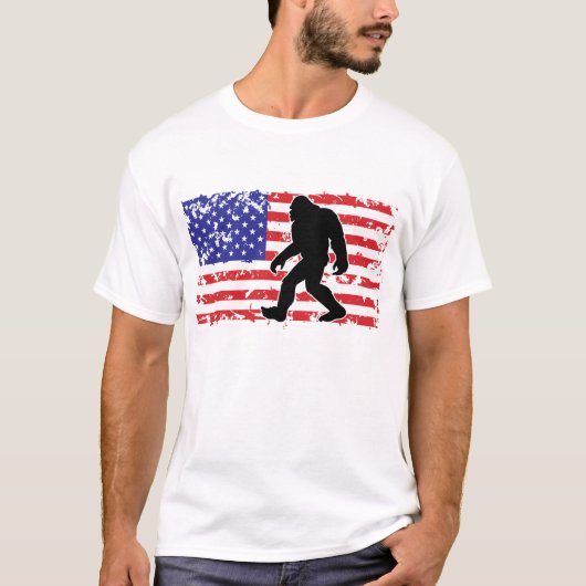 Bigfoot and the American Flag T-shirt (Voorkant)
