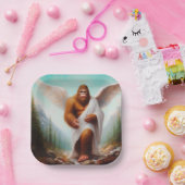 Bigfoot Angel Papieren Bordje (Feest)