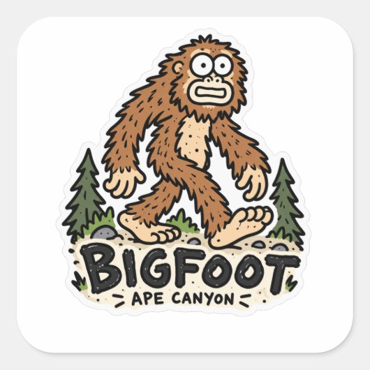Bigfoot Ape Canyon Washington Cryptid Sticker (Voorkant)