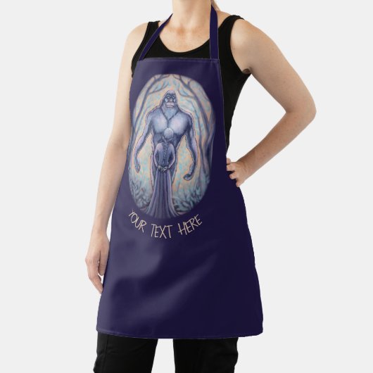 Bigfoot Aprons Personalized Sasquatch Art Aprons Schort (Insitu)