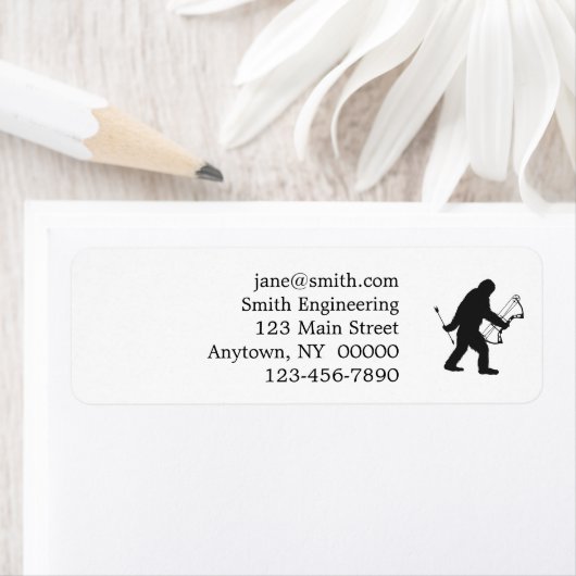 Bigfoot Archer silhouette Etiket (Insitu)