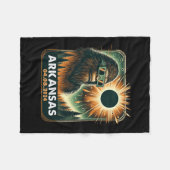 Bigfoot Arkansas Totale Zonsverduistering 2024 Dra Fleece Deken (Voorkant (Horizontaal))