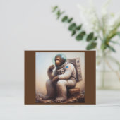 Bigfoot Astronaut Briefkaart (Staand voorkant)