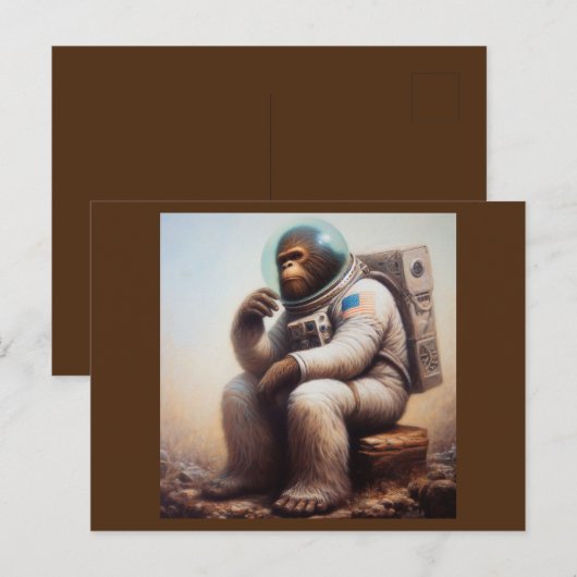 Bigfoot Astronaut Briefkaart (Voorkant / Achterkant)