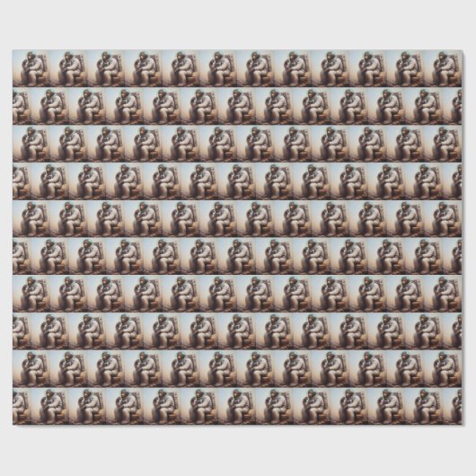 Bigfoot Astronaut Cadeaupapier (Vlak)