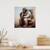 Bigfoot Astronaut Poster (Keuken)