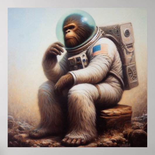 Bigfoot Astronaut Poster (Voorkant)