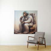 Bigfoot Astronaut Wandkleed (In situ)