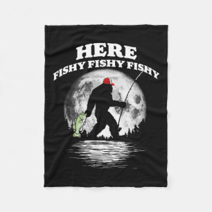 Bigfoot B Nachtvissen! Hier Visachtige Bquatch Sas Fleece Deken