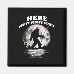 Bigfoot B Night Gevist! Hier Fishy Bquatch Sasqua Magneet