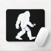 Bigfoot Badminton Player Sasquatch Shuttle Muismat (Met muis)