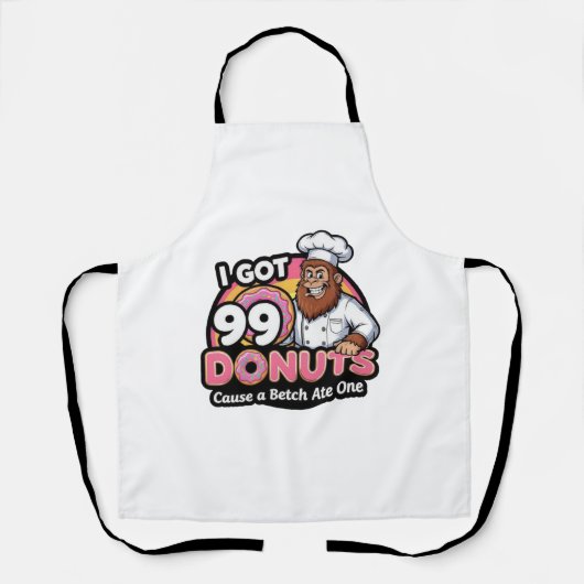 Bigfoot Baker I Got 99 Doughnuts Schort (Voorkant)