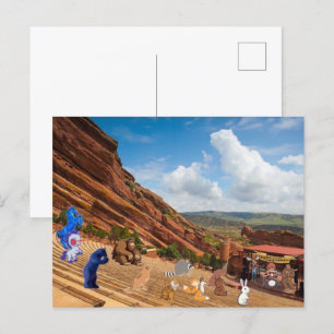 Bigfoot band bij Red Rocks Feestdagenkaart