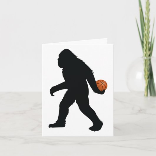 Bigfoot Basketbal Spelend Kaart (Voorkant)
