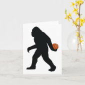 Bigfoot Basketbal Spelend Kaart (Gele Bloem)