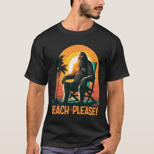 Bigfoot - Beach alsjeblieft T-shirt (Voorkant)