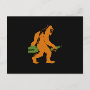 Bigfoot Beer Sasquatch Yeti Beer Lover Beer Bottle Briefkaart
