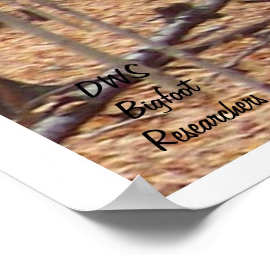 Bigfoot Behind Trees Poster (Hoek)