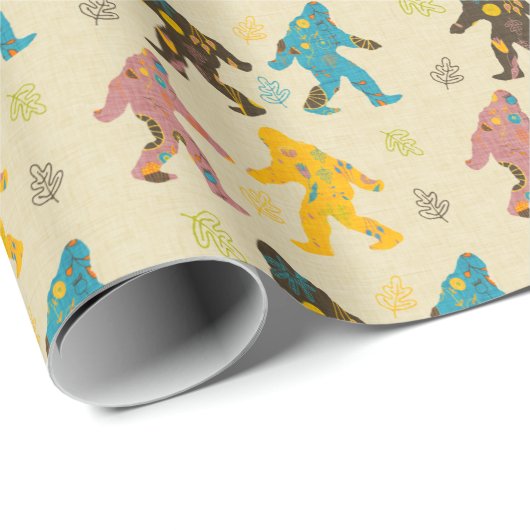 Bigfoot beige cadeaupapier (Rol Hoek)